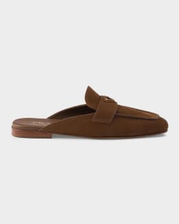 Prada 10mm Leather Mules | Neiman Marcus