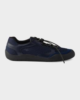Prada Prax 2.0 Re-Nylon & Leather Low-Top Sneakers | Neiman Marcus