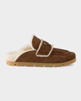 Prada 10mm Leather Mules | Neiman Marcus