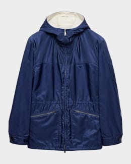 Prada Men's Mohair-Wool Safari Jacket | Neiman Marcus