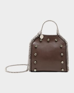 Stella McCartney Logo Crochet Raffia Pouch Bag | Neiman Marcus
