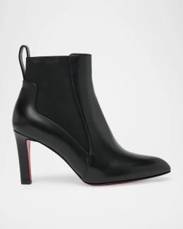 Christian Louboutin 55mm Turela Leather Side-Zip Booties | Neiman