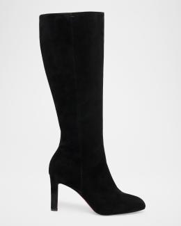 Christian Louboutin 80mm Miss Z Leather Knee-High Boots | Neiman