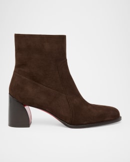 Christian Louboutin 70mm Adoxa Zip Ankle Booties | Neiman Marcus