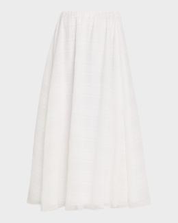 Prada Silk Faille Pleated Skirt | Neiman Marcus
