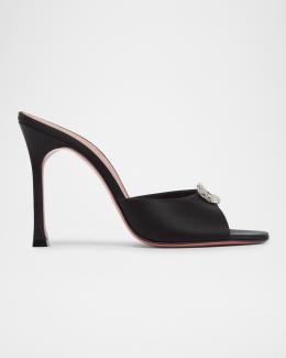 Amina Muaddi Ami Patent Leather Pedestal Pumps | Neiman Marcus