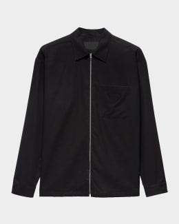 Stone Island Men's Cotton Stretch Full-Zip Shirt Jacket | Neiman