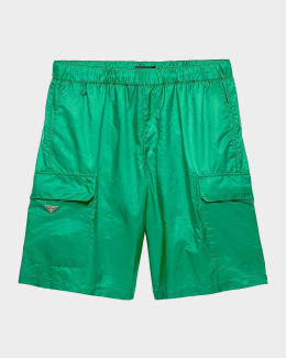 Prada Men's Daisy Printed Re-Nylon Swim Trunks | Neiman Marcus