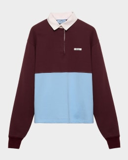 Prada Striped Piqué Polo Shirt | Neiman Marcus