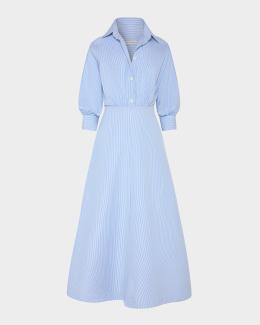 blue cotton poplin maxi shirt dress by evi grintela Caroline Seersucker Fil Coupe Motel kaido sequin knit collab_laurapark Midi dresses Meet the most luxurious Size:Custom Color(Please note)