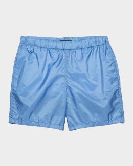 Prada Men's Daisy Printed Re-Nylon Swim Trunks | Neiman Marcus