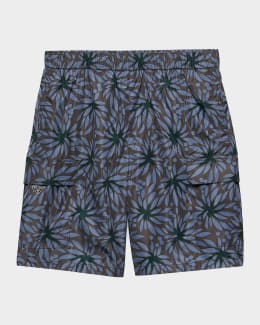 Prada Men's Daisy Printed Re-Nylon Swim Trunks | Neiman Marcus