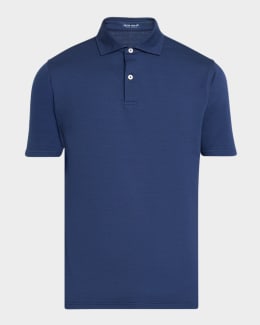 Peter Millar Men's Crown Crafted Albatross Cotton-Blend Pique Polo