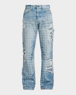 Amiri Men's Straight-Fit Crystal Bandana Jeans | Neiman Marcus