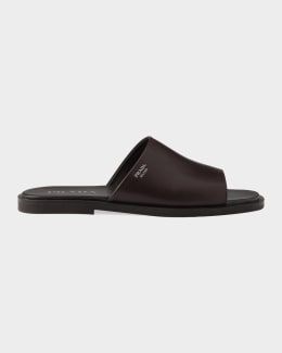 Christian Louboutin Men's Zakouski Flat Rubber Sandals | Neiman Marcus