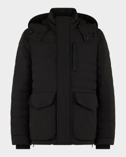 Moose Knuckles Men's Original Shearling Trim 3Q Jacket | Neiman Marcus