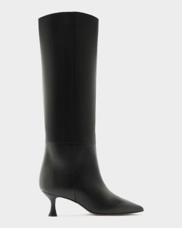 Stella McCartney 95mm Square-Toe Patent Over-The-Knee Boots