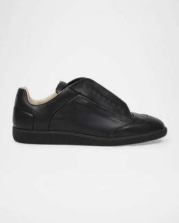 Maison Margiela Men's Replica Sprayed Leather Low-Top Sneakers