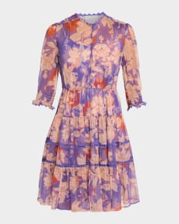 Johnny Was Junie Floral-Embroidered Hoodie Beach Dress | Neiman Marcus