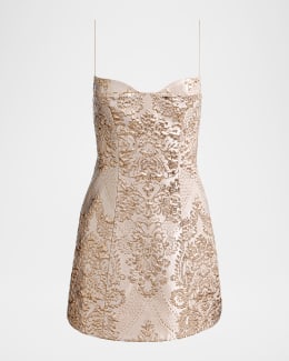 ALICE + OLIVIA Harmony Crystal Chainmail Slip Dress | Neiman Marcus