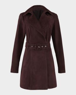 Giorgio Armani Belted Metallic Wrap Coat | Neiman Marcus