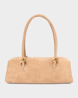 Cult Gaia Natasha Zip Suede & Leather Shoulder Bag | Neiman Marcus