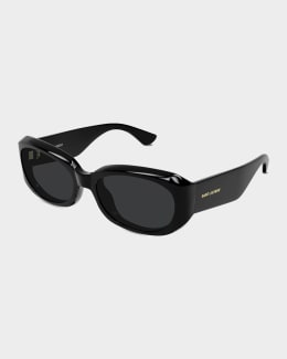 Saint Laurent SL 908 Rectangular Sunglasses | Neiman Marcus