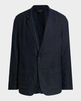 Brioni Men's Solid Wool-Silk Blazer | Neiman Marcus