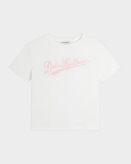 DOLCE＆GABBANA マヨリカ　Tシャツ レギンス　セットアップ　ピンク Dolce&Gabbana Girl's Majolica-Print Cropped T-Shirt, Size 8-14