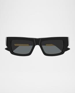 Saint Laurent Men's SL 83-001 Acetate Rectangle Sunglasses