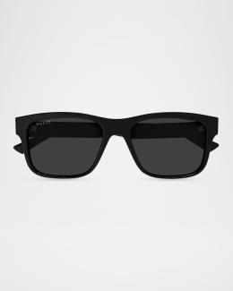 Gucci Men's GG2072SA-001 Acetate Rectangle Sunglasses | Neiman Marcus