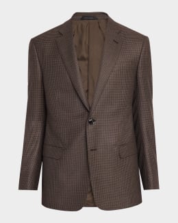 Giorgio Armani Men's Velvet-Effect Peak Lapel Dinner Jacket