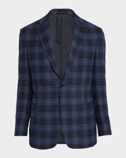 Giorgio Armani Men's Soft Line Chevron Single-Breasted Sport Coat