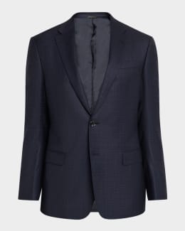 Giorgio Armani Men's Velvet-Effect Peak Lapel Dinner Jacket