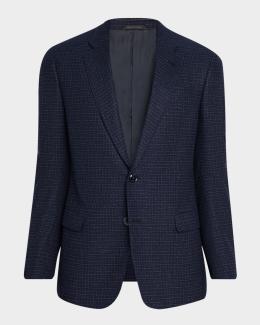 Brioni Men's Solid Wool-Silk Blazer | Neiman Marcus