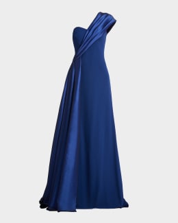 Tadashi Shoji Embroidered Lace and Crepe Bodycon Dress | Neiman Marcus