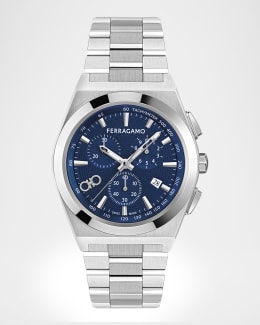 Ferragamo Men's Ferragamo 1927 Leather-Strap Chronograph Watch