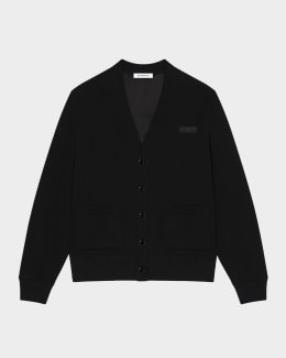 Prada Men's Ribbed Zip Sweater | Neiman Marcus