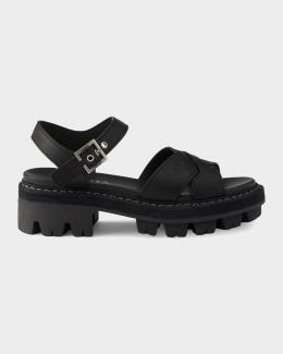 かわいいうさぎPRADA ブラックレザー ミュール Prada Crochet Platform Sandals | Neiman Marcus