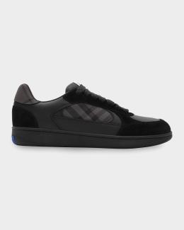 Burberry Men's Check Low-Top Sneakers | Neiman Marcus