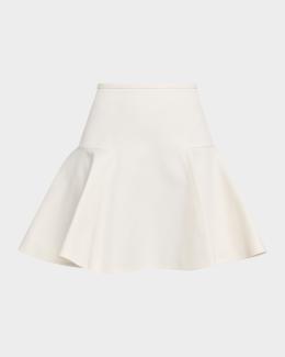 Max Mara Baschi Waist-Sash Pleated Taffeta Midi Skirt | Neiman Marcus