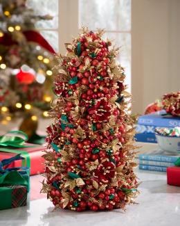 Ditz Designs Peppermint Cheer White Trio Tree, 72