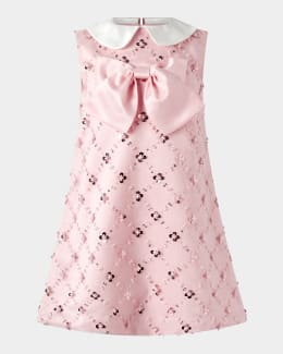 Rachel Riley Girl's Ditsy Daisy Ruched Cotton Dress, Size 4-10