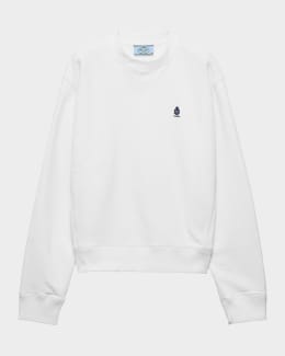 Prada Long-Sleeved Striped Cotton Jersey T-Shirt | Neiman Marcus