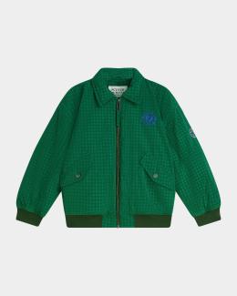 BOSS Boy's Logo Embroidered Bomber Jacket, Size 4-14 | Neiman Marcus