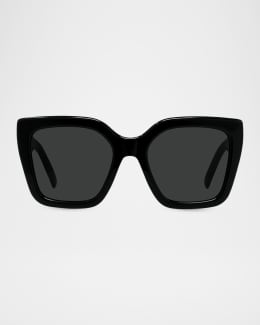 Gucci Web Stripe 55mm Square Sunglasses | Neiman Marcus