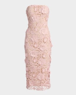 Mac Duggal Cocktail Beaded Fit-and-Flare Midi Dress | Neiman Marcus