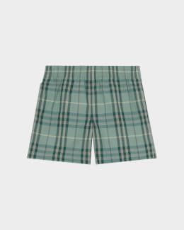 Burberry Boy's Oscar Check Cotton Shorts, Size 3-12 | Neiman Marcus
