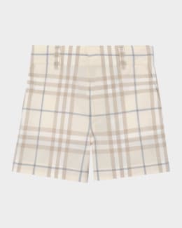 Burberry Boy's Oscar Check Cotton Shorts, Size 3-12 | Neiman Marcus