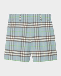 Burberry Boy's Oscar Check Cotton Shorts, Size 3-12 | Neiman Marcus